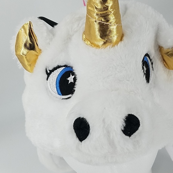 ⚡🎈➡️NWT Unicorn Faux Fur Hat Pom - Picture 5 of 7